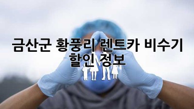 금산군 황풍리 렌트카 비수기 할인 정보! 🚗💨