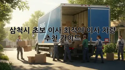 삼척시 초보 이사, 최적의 이사 차량 추천 가이드 🚚💨